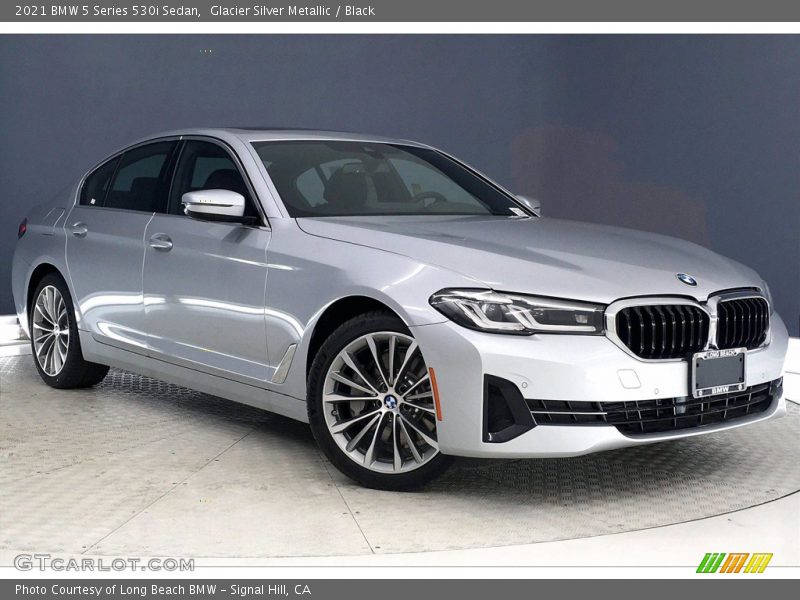 Glacier Silver Metallic / Black 2021 BMW 5 Series 530i Sedan