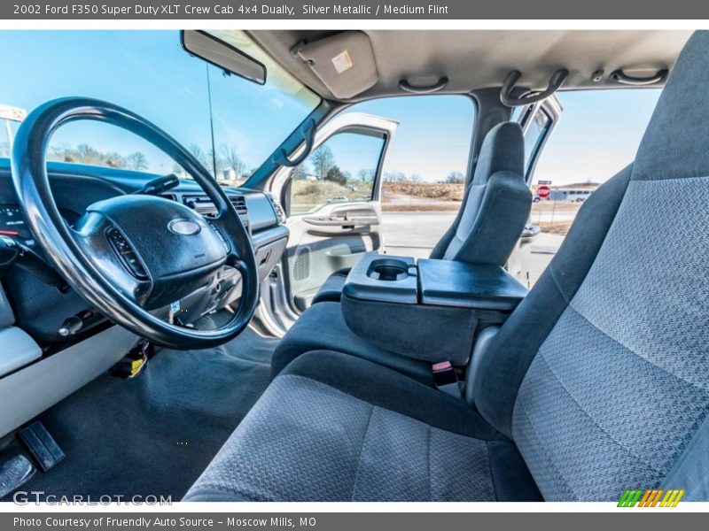 Silver Metallic / Medium Flint 2002 Ford F350 Super Duty XLT Crew Cab 4x4 Dually