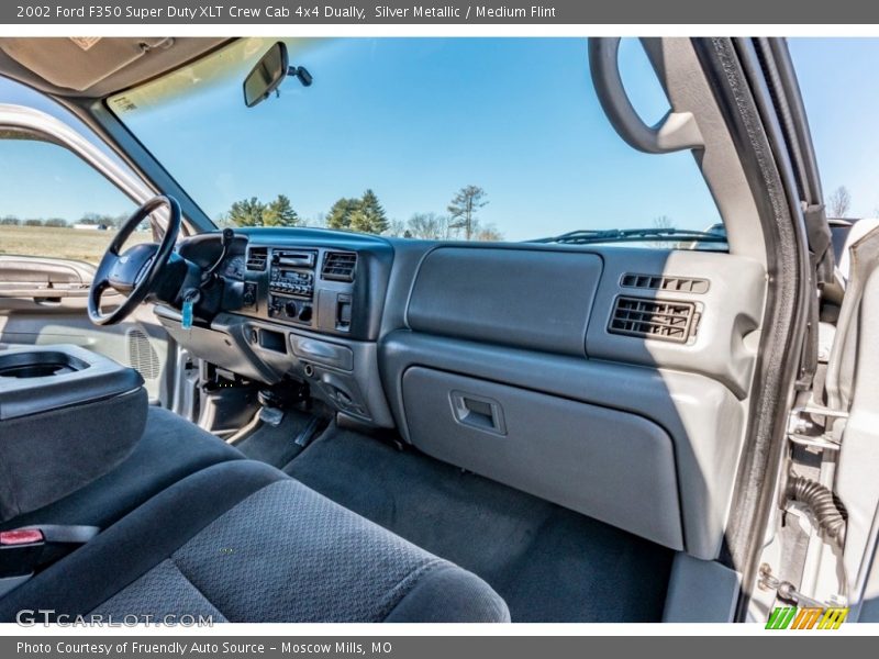 Silver Metallic / Medium Flint 2002 Ford F350 Super Duty XLT Crew Cab 4x4 Dually