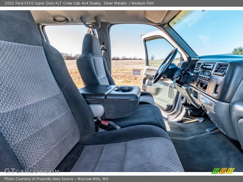 Silver Metallic / Medium Flint 2002 Ford F350 Super Duty XLT Crew Cab 4x4 Dually