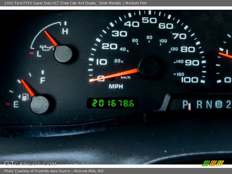 Silver Metallic / Medium Flint 2002 Ford F350 Super Duty XLT Crew Cab 4x4 Dually