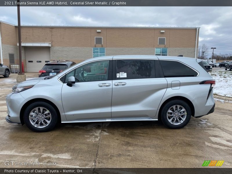 Celestial Silver Metallic / Graphite 2021 Toyota Sienna XLE AWD Hybrid