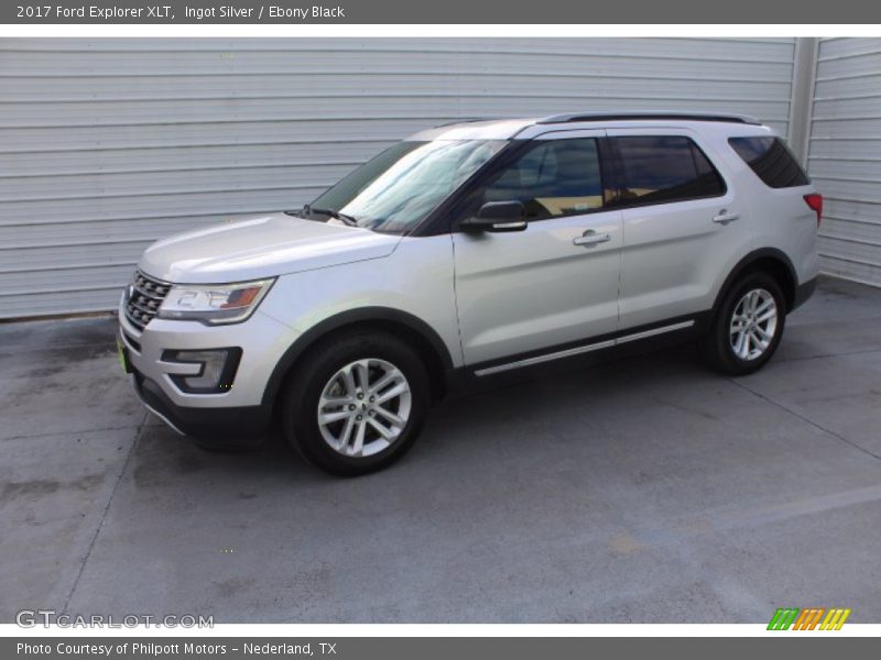 Ingot Silver / Ebony Black 2017 Ford Explorer XLT