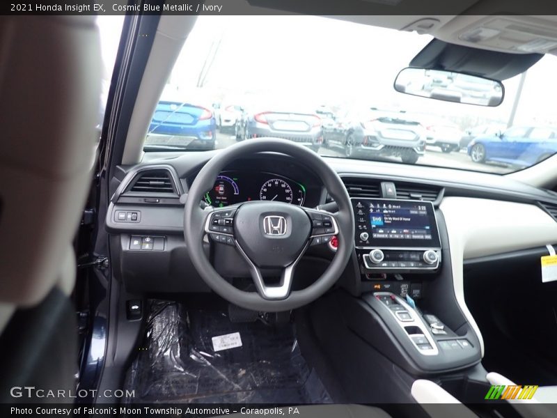 Cosmic Blue Metallic / Ivory 2021 Honda Insight EX