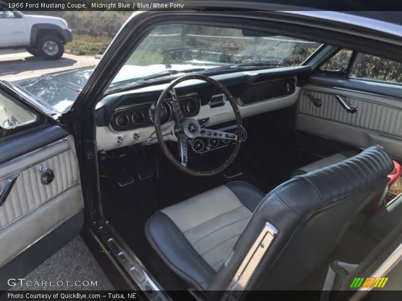 Midnight Blue / Blue/White Pony 1966 Ford Mustang Coupe
