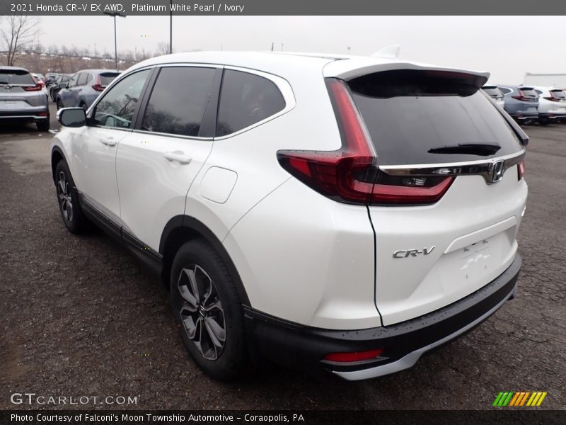 Platinum White Pearl / Ivory 2021 Honda CR-V EX AWD
