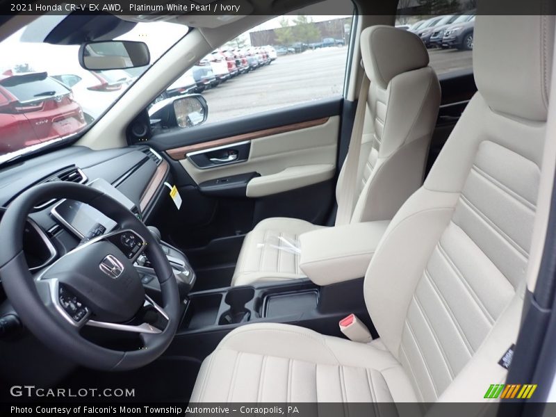 Platinum White Pearl / Ivory 2021 Honda CR-V EX AWD