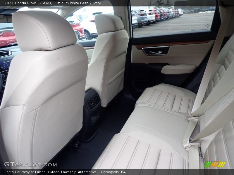 Platinum White Pearl / Ivory 2021 Honda CR-V EX AWD