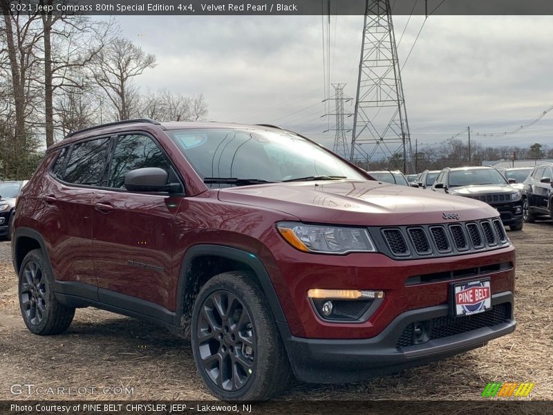 Velvet Red Pearl / Black 2021 Jeep Compass 80th Special Edition 4x4