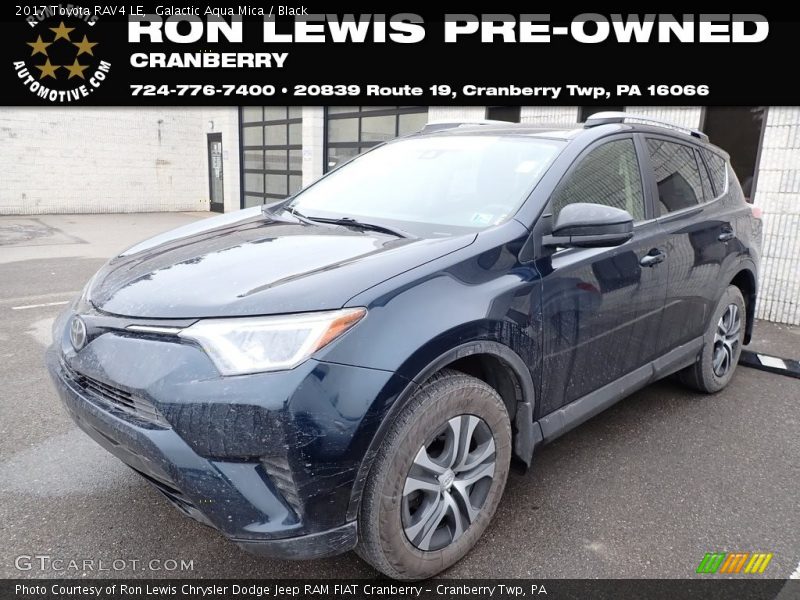 Galactic Aqua Mica / Black 2017 Toyota RAV4 LE