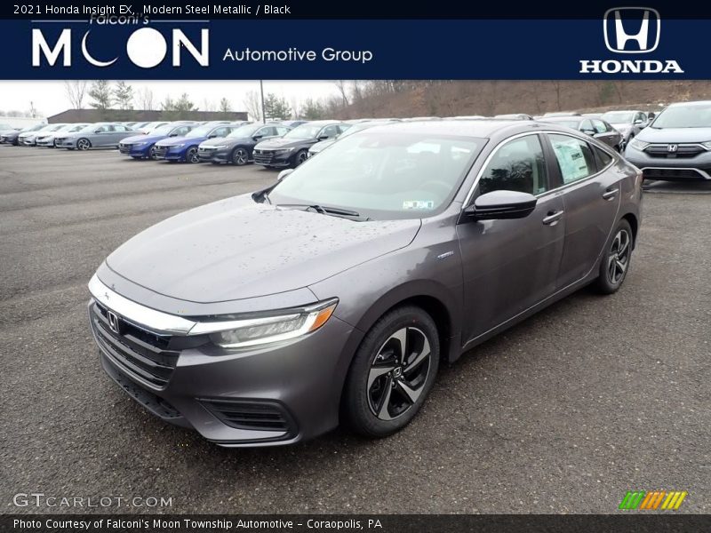 Modern Steel Metallic / Black 2021 Honda Insight EX