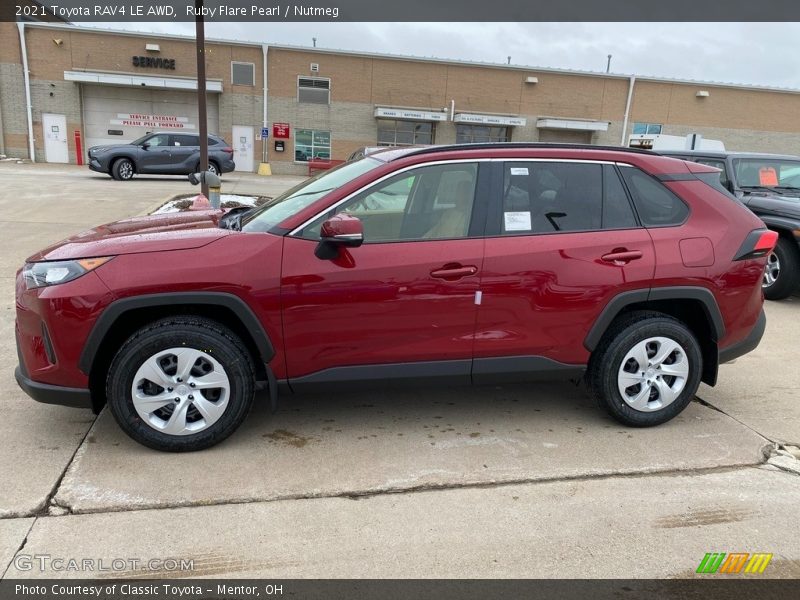 Ruby Flare Pearl / Nutmeg 2021 Toyota RAV4 LE AWD
