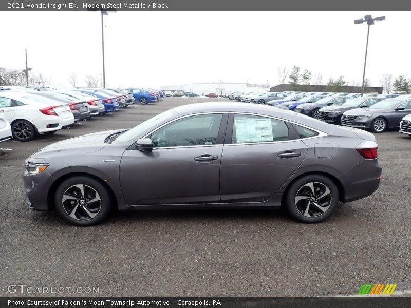 Modern Steel Metallic / Black 2021 Honda Insight EX