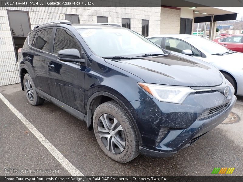 Galactic Aqua Mica / Black 2017 Toyota RAV4 LE