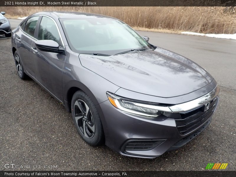 Modern Steel Metallic / Black 2021 Honda Insight EX