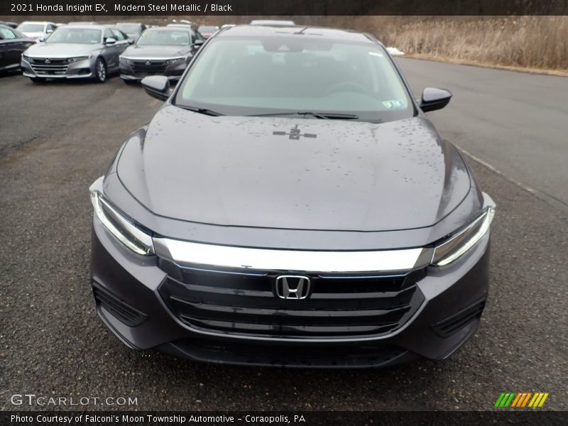 Modern Steel Metallic / Black 2021 Honda Insight EX
