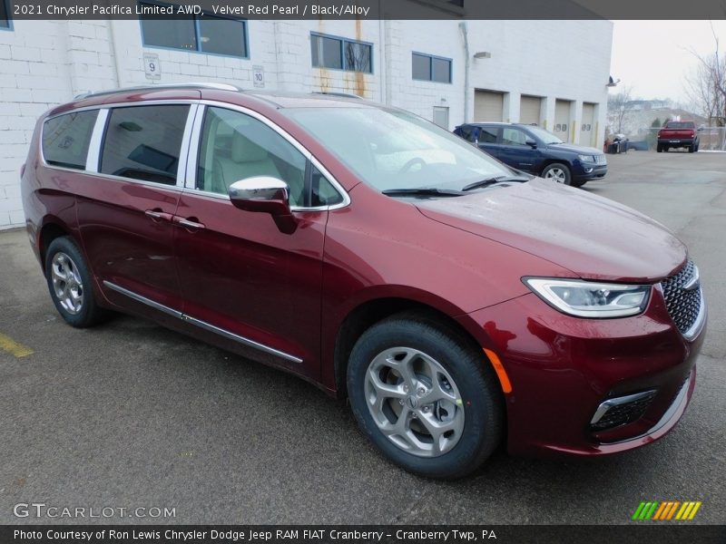 Velvet Red Pearl / Black/Alloy 2021 Chrysler Pacifica Limited AWD