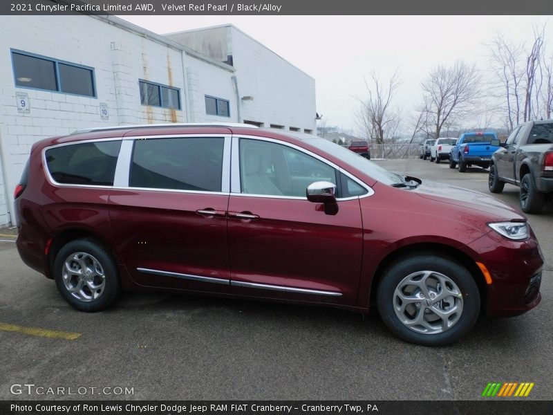 Velvet Red Pearl / Black/Alloy 2021 Chrysler Pacifica Limited AWD