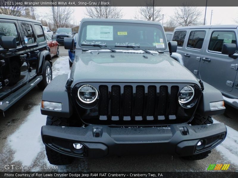 Sting-Gray / Black 2021 Jeep Wrangler Unlimited Willys 4x4