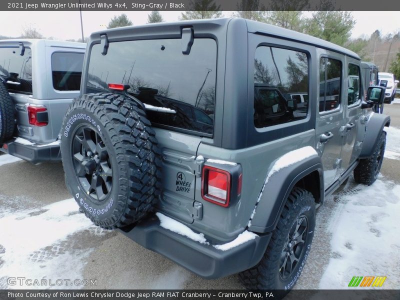 Sting-Gray / Black 2021 Jeep Wrangler Unlimited Willys 4x4