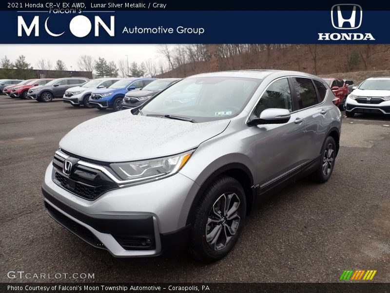 Lunar Silver Metallic / Gray 2021 Honda CR-V EX AWD