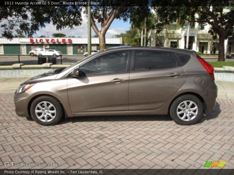 Mocha Bronze / Black 2013 Hyundai Accent GS 5 Door