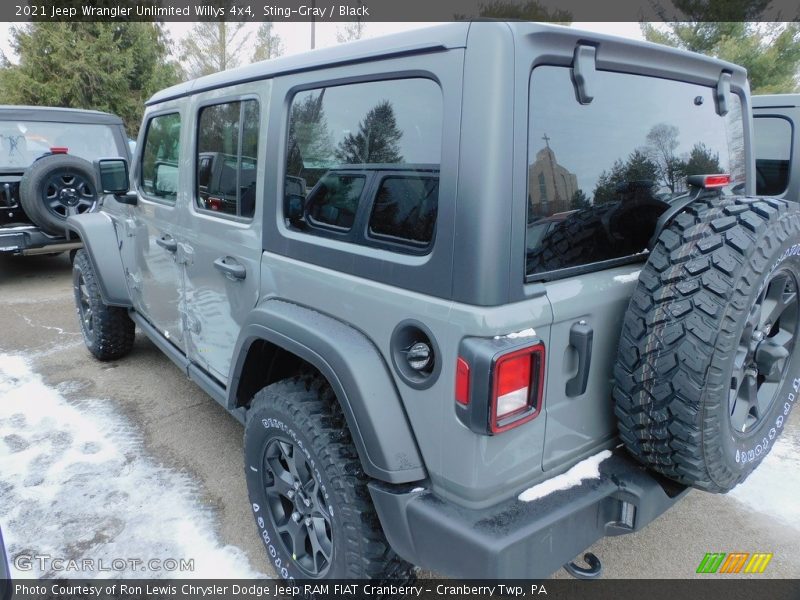 Sting-Gray / Black 2021 Jeep Wrangler Unlimited Willys 4x4