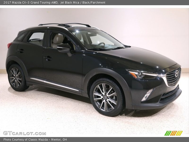 Jet Black Mica / Black/Parchment 2017 Mazda CX-3 Grand Touring AWD