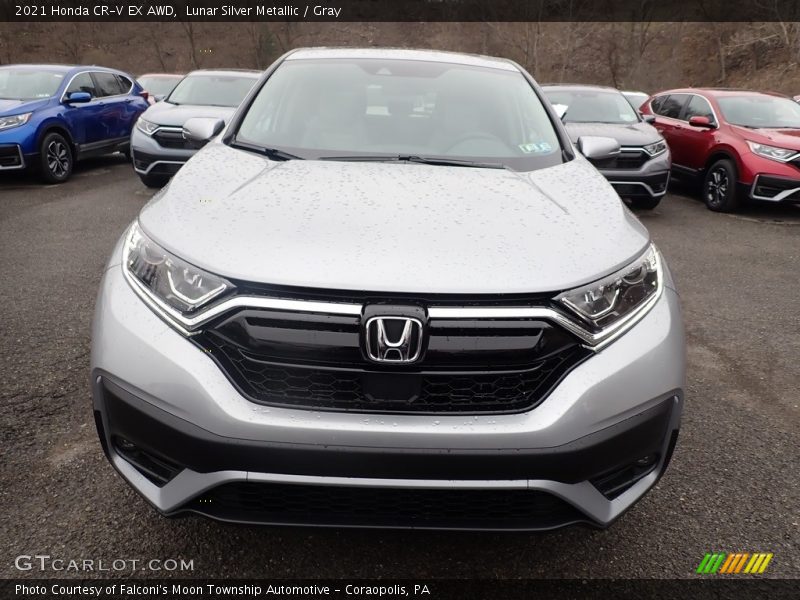 Lunar Silver Metallic / Gray 2021 Honda CR-V EX AWD