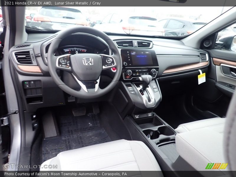 Lunar Silver Metallic / Gray 2021 Honda CR-V EX AWD