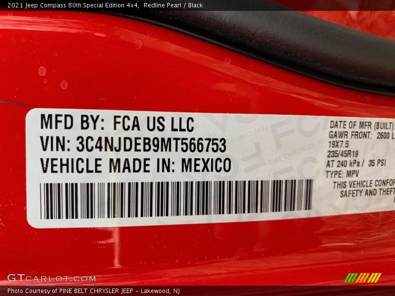 Redline Pearl / Black 2021 Jeep Compass 80th Special Edition 4x4