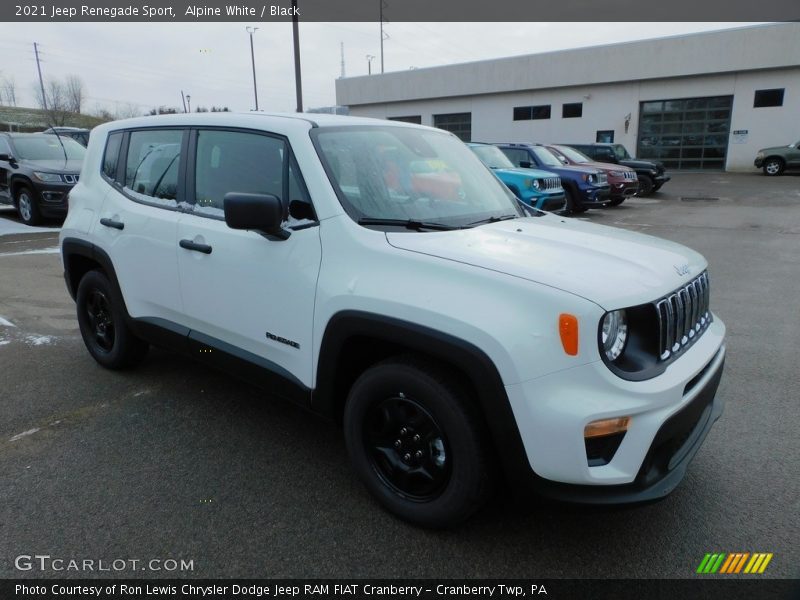 Alpine White / Black 2021 Jeep Renegade Sport