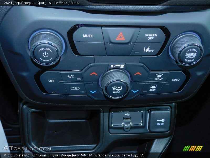Alpine White / Black 2021 Jeep Renegade Sport