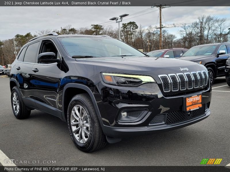 Diamond Black Crystal Pearl / Black 2021 Jeep Cherokee Latitude Lux 4x4