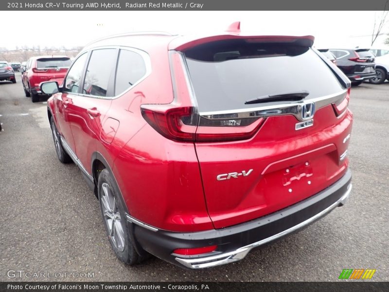 Radiant Red Metallic / Gray 2021 Honda CR-V Touring AWD Hybrid