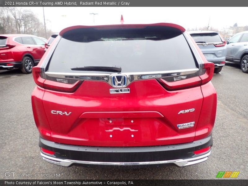 Radiant Red Metallic / Gray 2021 Honda CR-V Touring AWD Hybrid