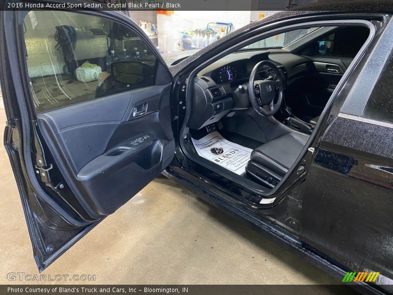 Crystal Black Pearl / Black 2016 Honda Accord Sport Sedan