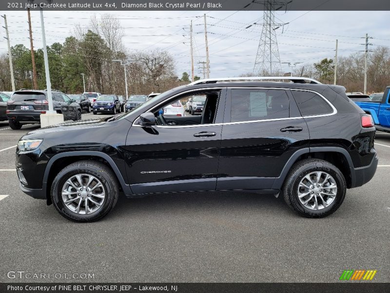 Diamond Black Crystal Pearl / Black 2021 Jeep Cherokee Latitude Lux 4x4