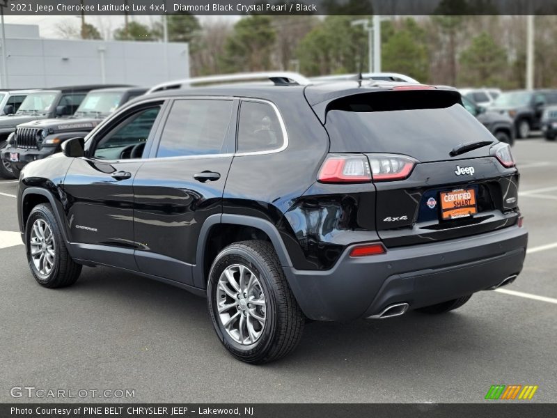 Diamond Black Crystal Pearl / Black 2021 Jeep Cherokee Latitude Lux 4x4