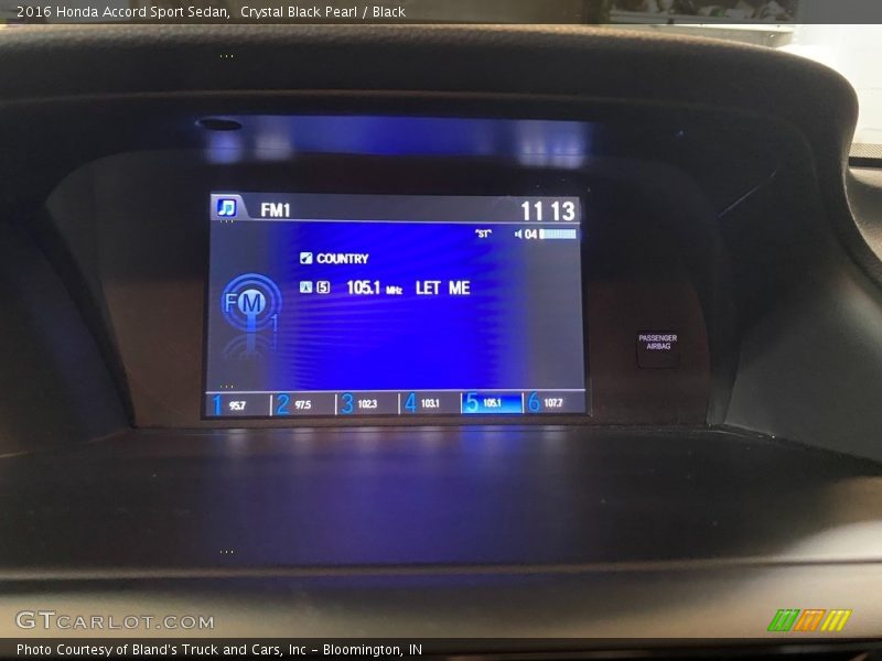 Crystal Black Pearl / Black 2016 Honda Accord Sport Sedan