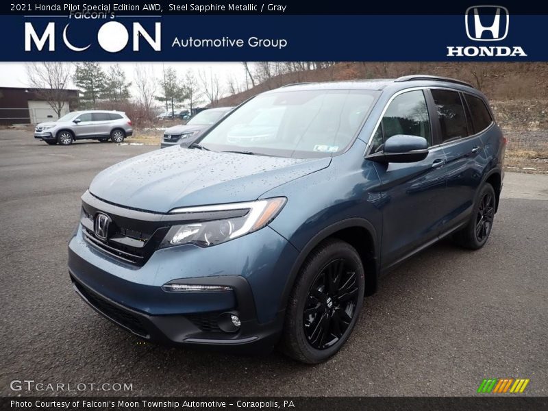 Steel Sapphire Metallic / Gray 2021 Honda Pilot Special Edition AWD