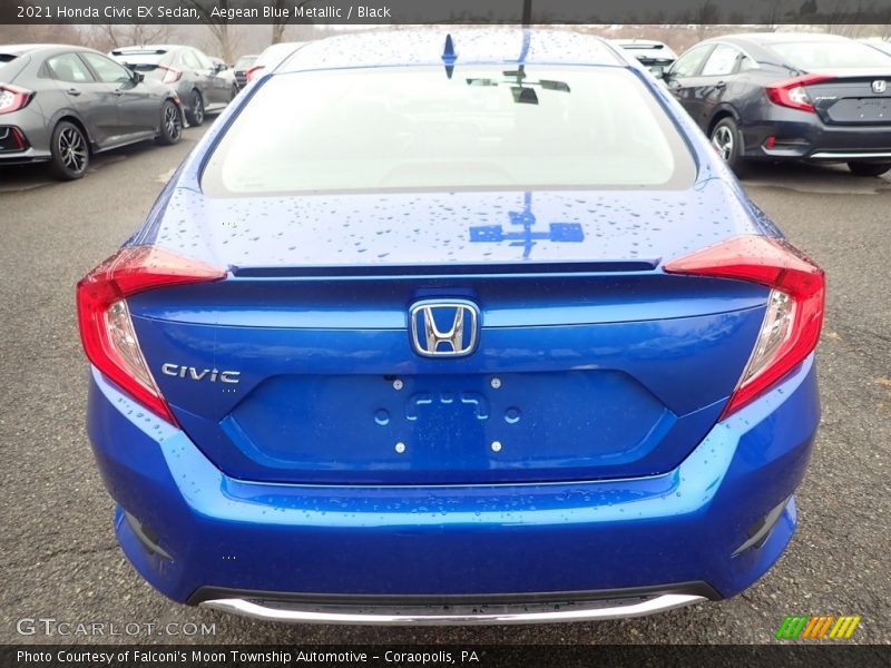 Aegean Blue Metallic / Black 2021 Honda Civic EX Sedan