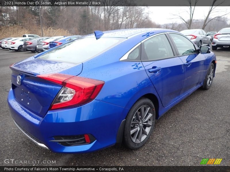 Aegean Blue Metallic / Black 2021 Honda Civic EX Sedan
