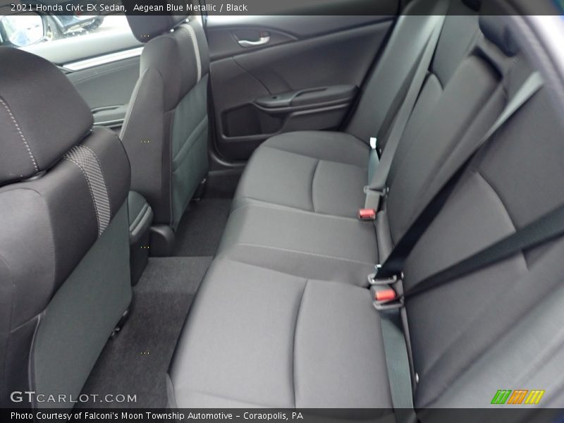 Aegean Blue Metallic / Black 2021 Honda Civic EX Sedan