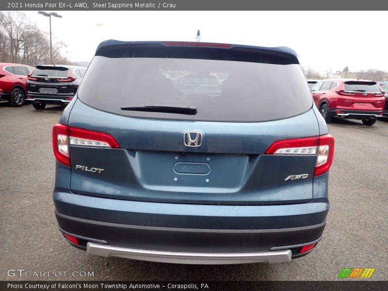 Steel Sapphire Metallic / Gray 2021 Honda Pilot EX-L AWD