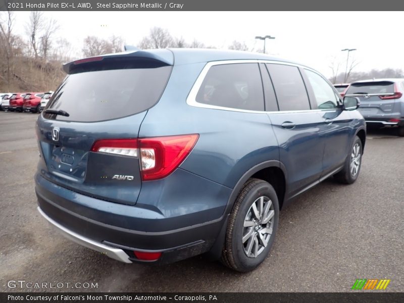 Steel Sapphire Metallic / Gray 2021 Honda Pilot EX-L AWD