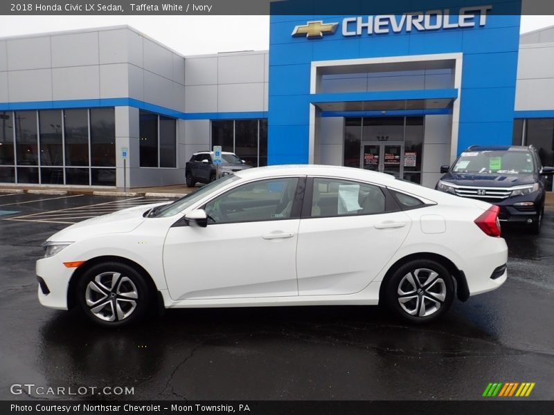 Taffeta White / Ivory 2018 Honda Civic LX Sedan