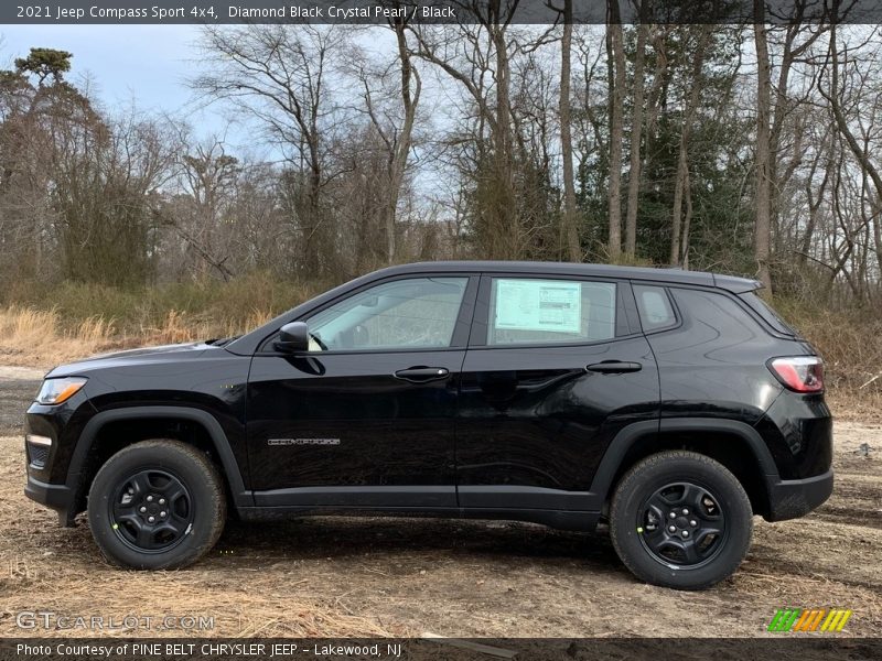 Diamond Black Crystal Pearl / Black 2021 Jeep Compass Sport 4x4