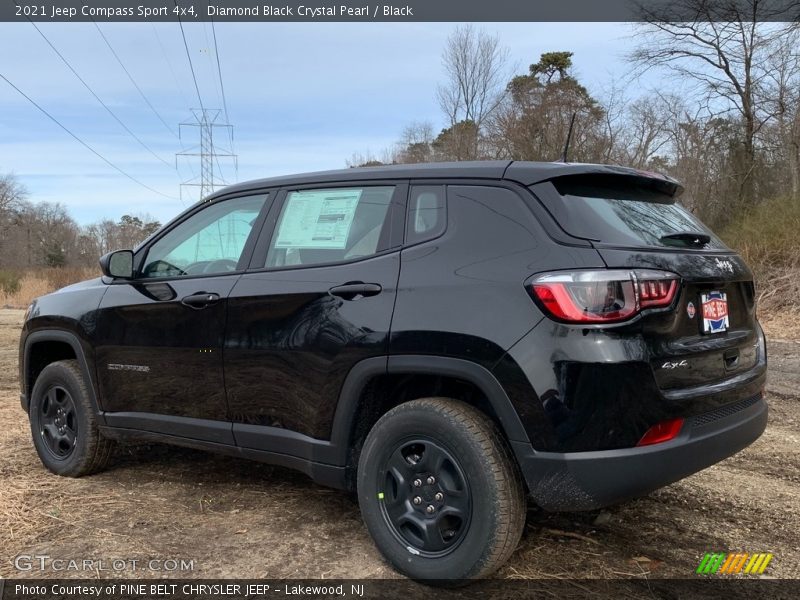 Diamond Black Crystal Pearl / Black 2021 Jeep Compass Sport 4x4