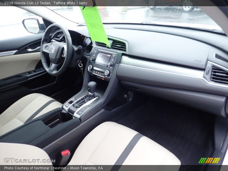 Taffeta White / Ivory 2018 Honda Civic LX Sedan